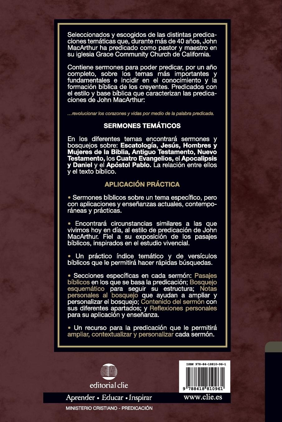 Rückseitencover El Grandes Temas de la Biblia