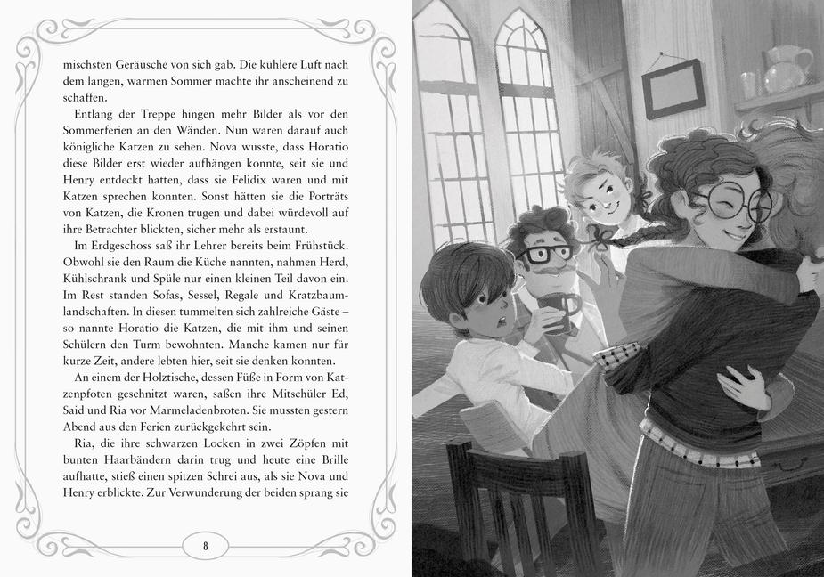 Beispielinhalt (Bild) Mitternachtskatzen, Band 2: Die Hüter des Smaragdsterns (Katzenflüsterer-Fantasy in London für Kinder ab 9 Jahren)