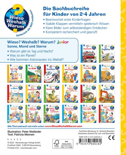 Beispielinhalt (Bild) Wieso? Weshalb? Warum? junior, Band 72: Sonne, Mond und Sterne