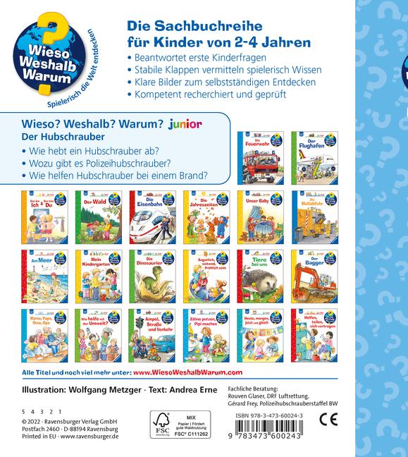 Beispielinhalt (Bild) Wieso? Weshalb? Warum? junior, Band 26: Der Hubschrauber
