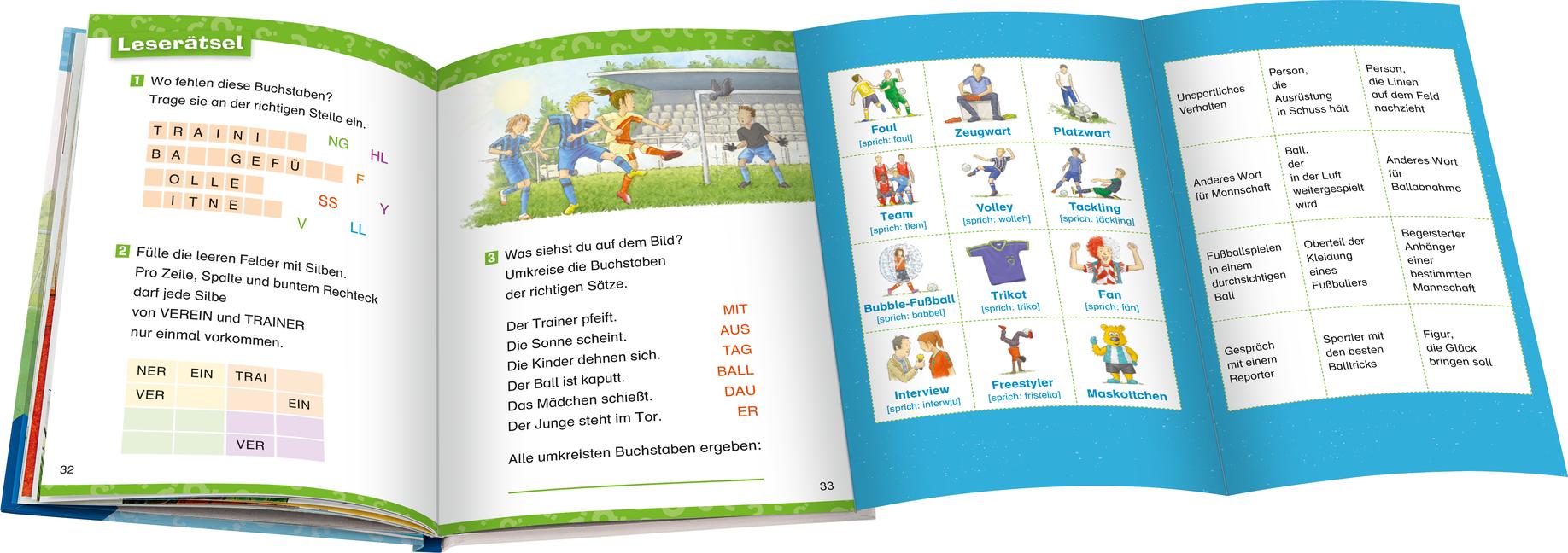 Beispielinhalt (Bild) Wieso? Weshalb? Warum? Erstleser, Band 7: Fußball
