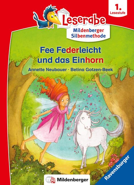 Vorderes Coverbild Fee Federleicht und das Einhorn - Leserabe ab 1. Klasse - Erstlesebuch für Kinder ab 6 Jahren (mit Mildenberger Silbenmethode)
