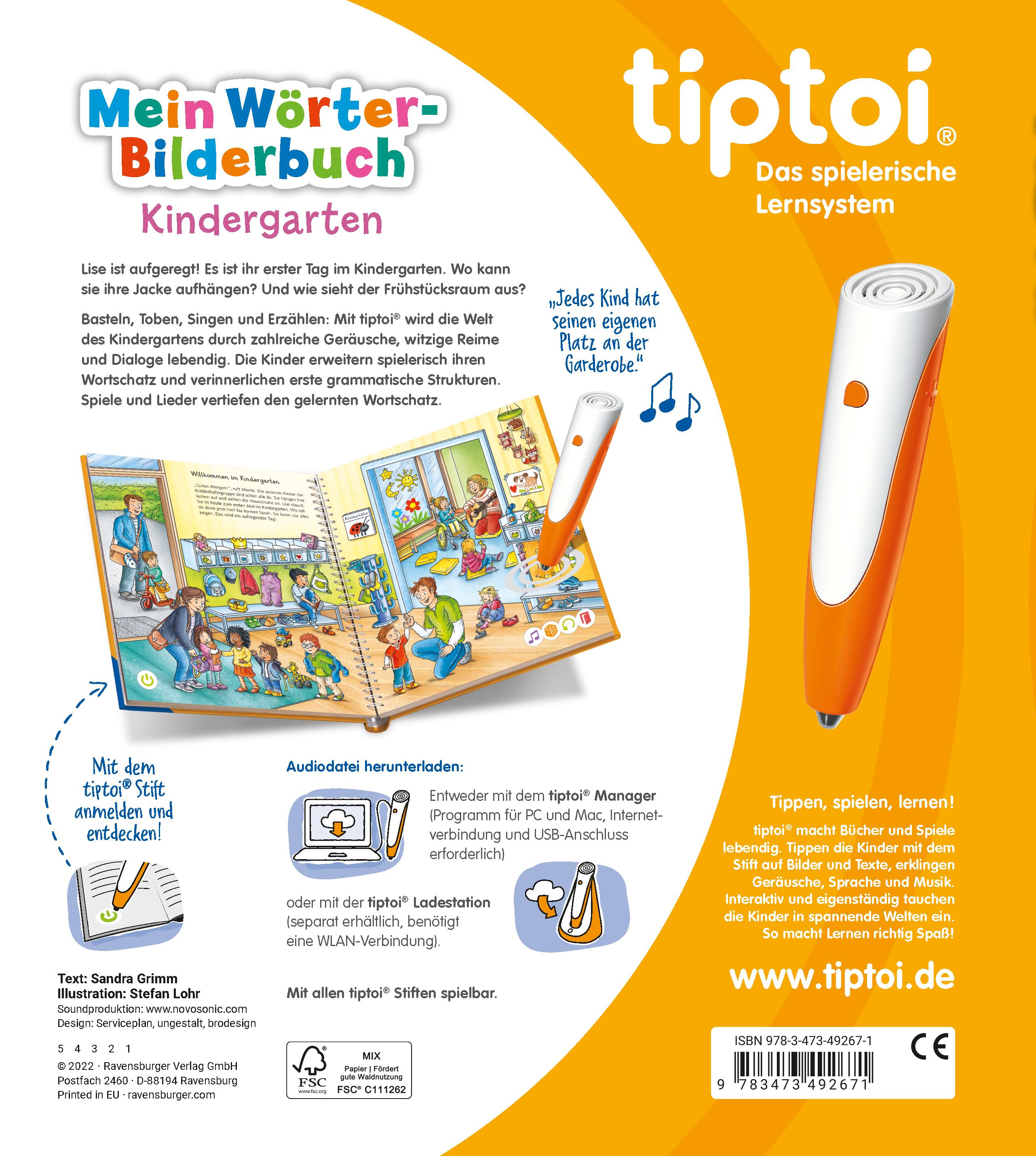 Rückseitencover tiptoi® Mein Wörter-Bilderbuch Kindergarten