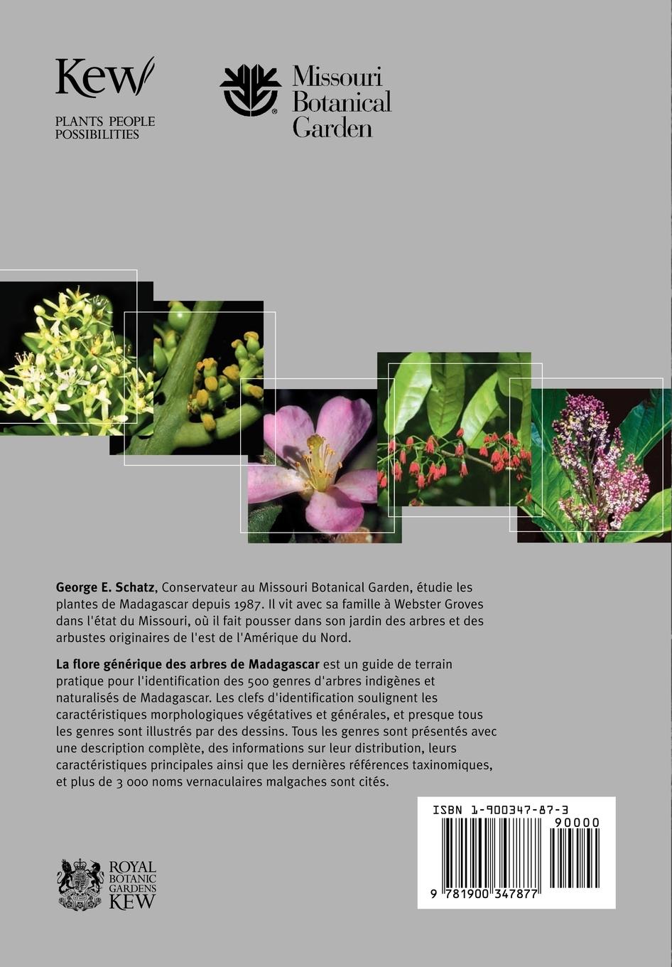 Rückseitencover Generic Tree Flora of Madagascar (French)