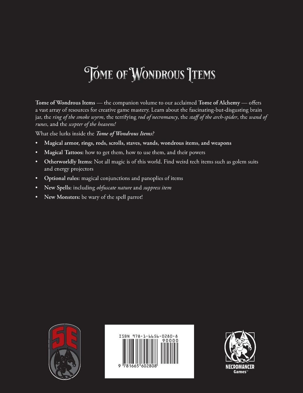Rückseitencover Tome of Wondrous Items 5E