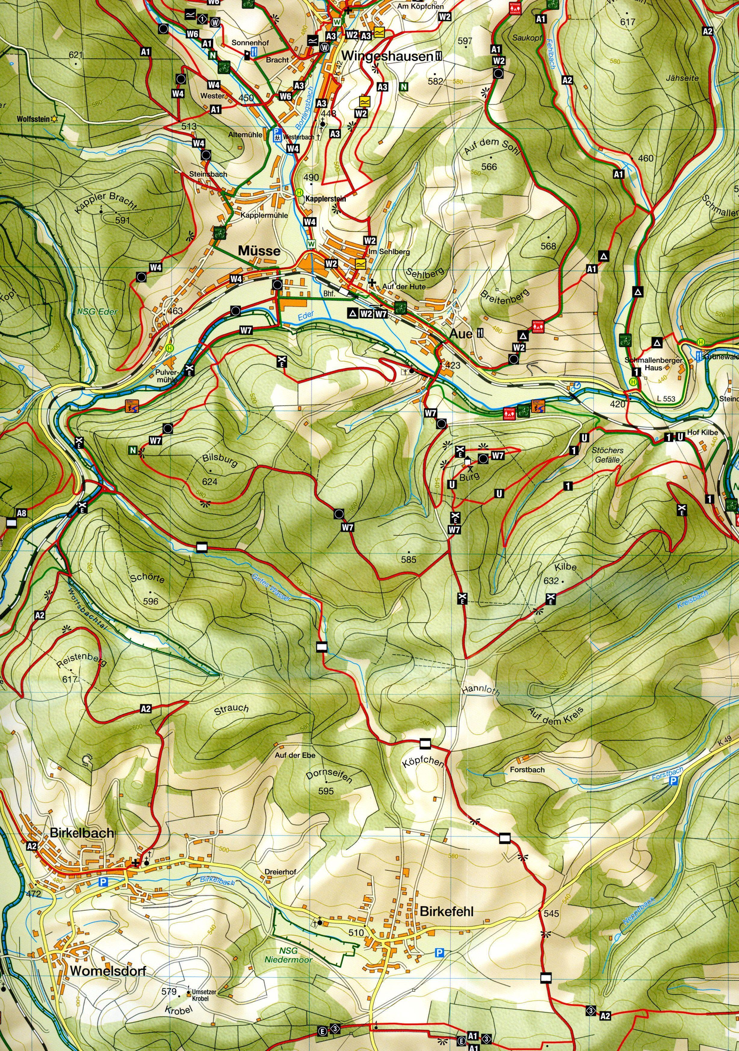 Beispielinhalt (Bild) WK Wittgenstein Bad Berleburg (mr-kartographie) 1:25 000