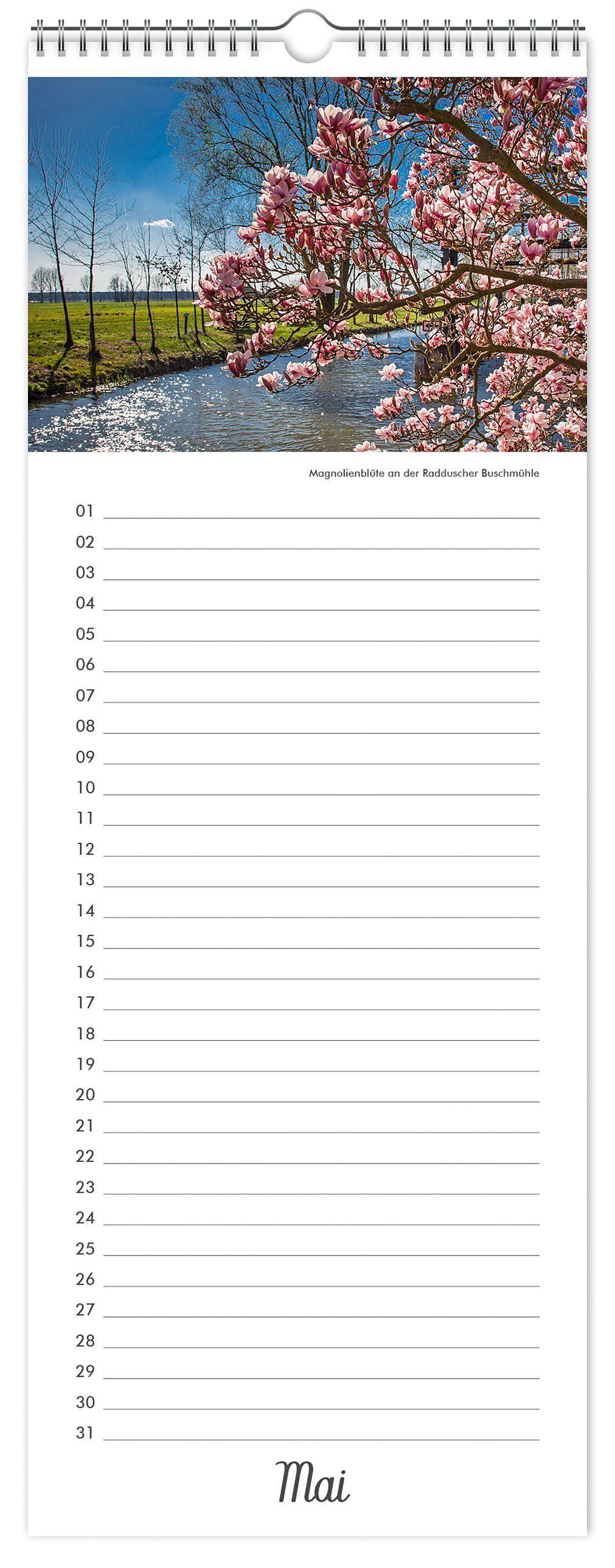 Beispielinhalt (Bild) Kalender Geburtstagskalender Spreewald