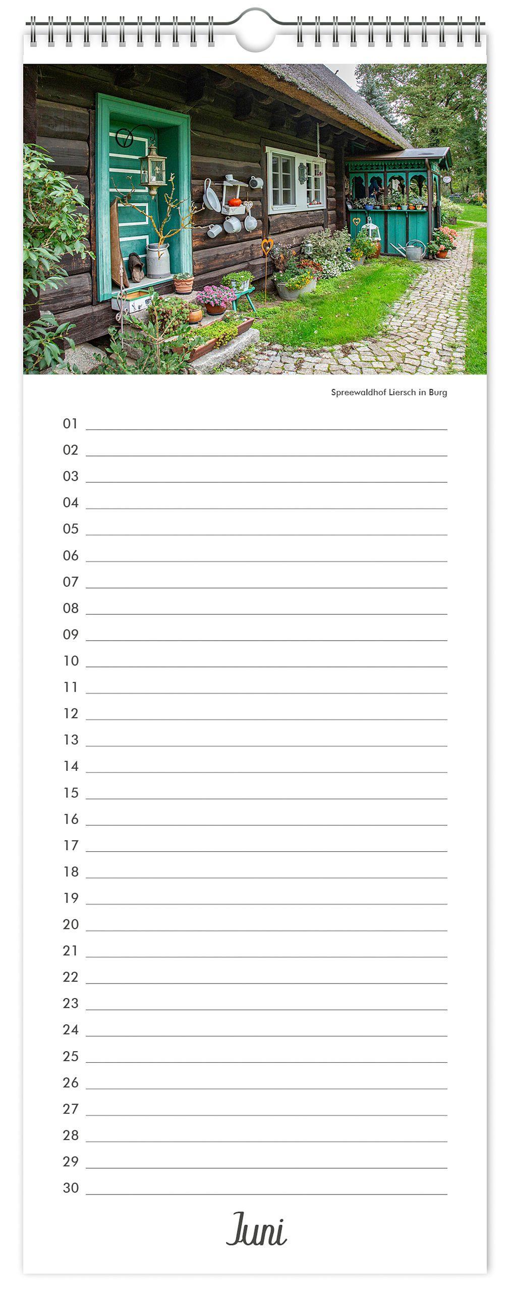 Beispielinhalt (Bild) Kalender Geburtstagskalender Spreewald