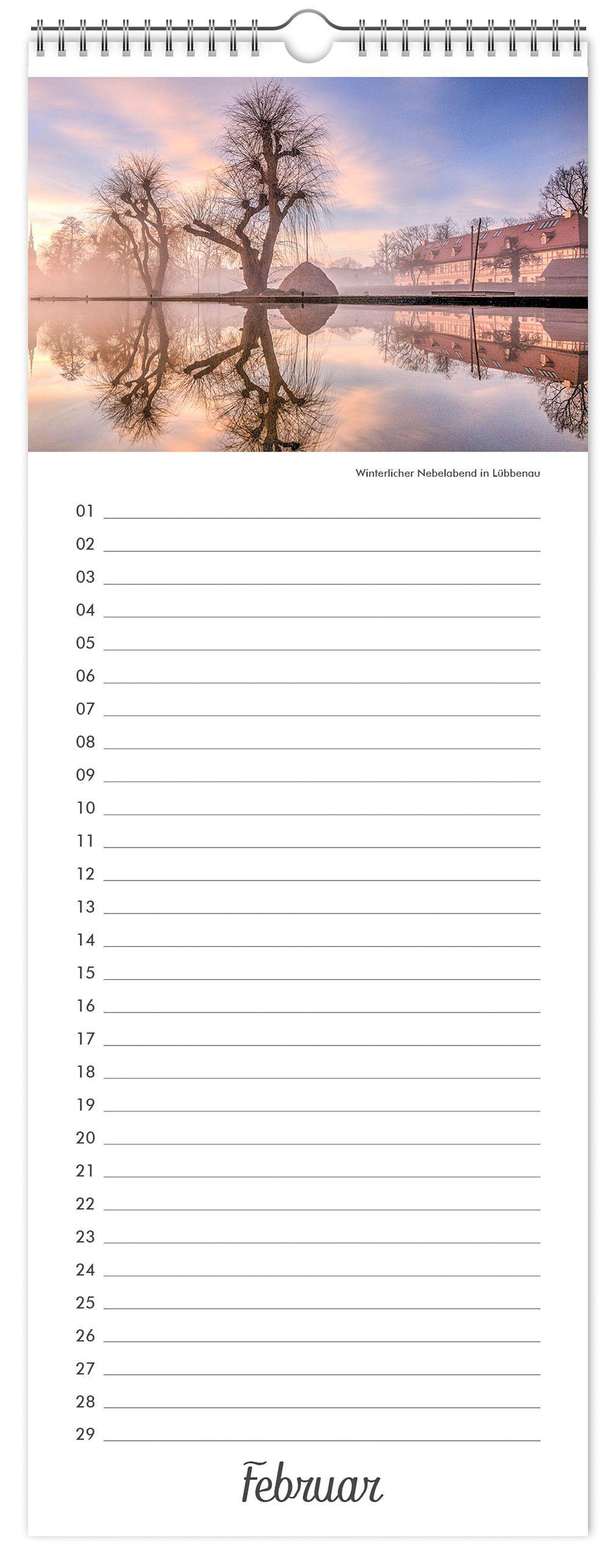 Beispielinhalt (Bild) Kalender Geburtstagskalender Spreewald