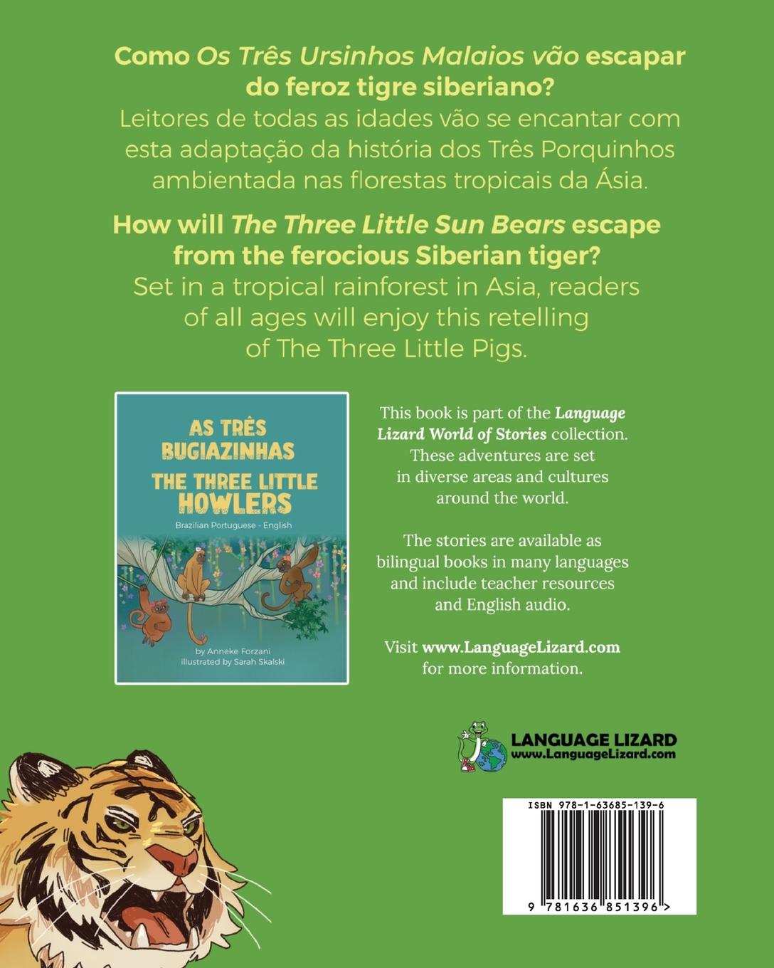 Rückseitencover The Three Little Sun Bears (Brazilian Portuguese-English)