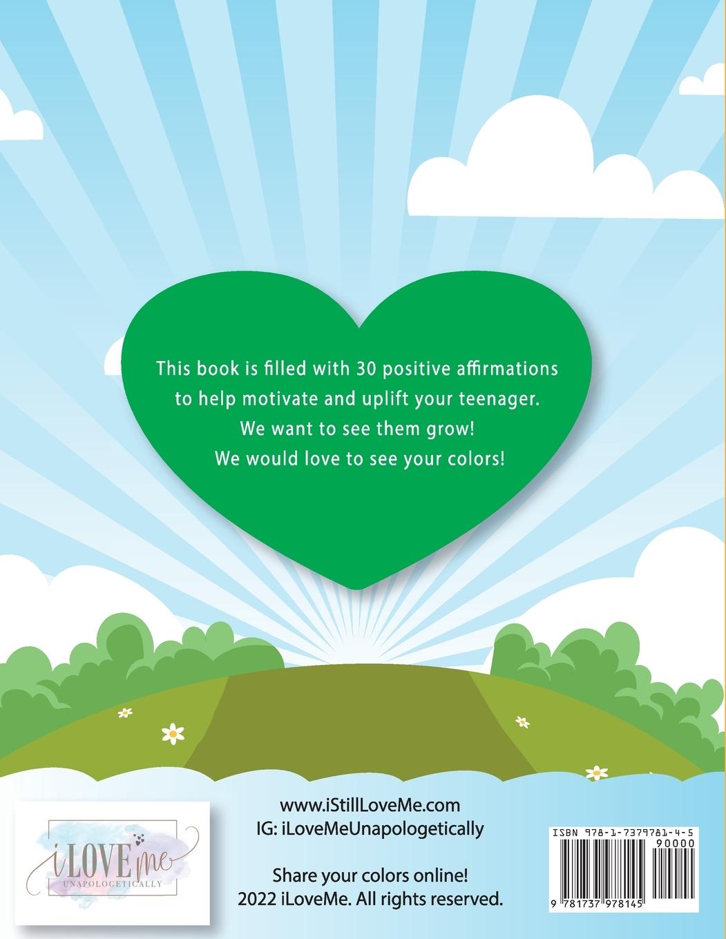 Rückseitencover iLoveMe, Unapologetically - Teen Affirmation Coloring Book