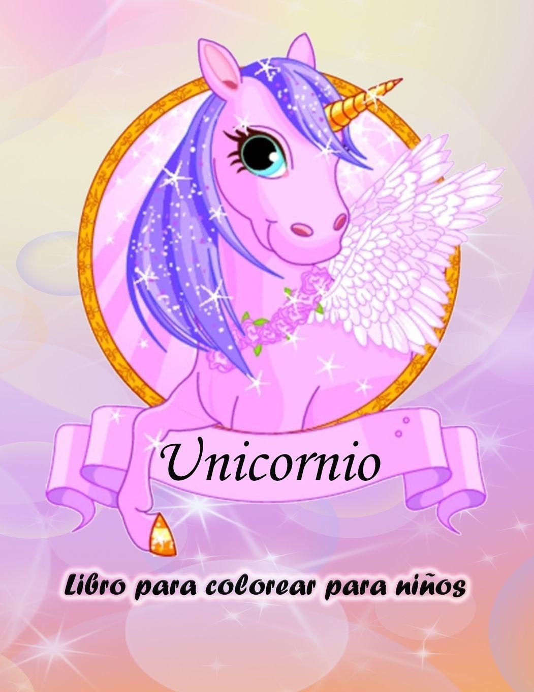 Vorderes Coverbild Libro para colorear de unicornios para niños