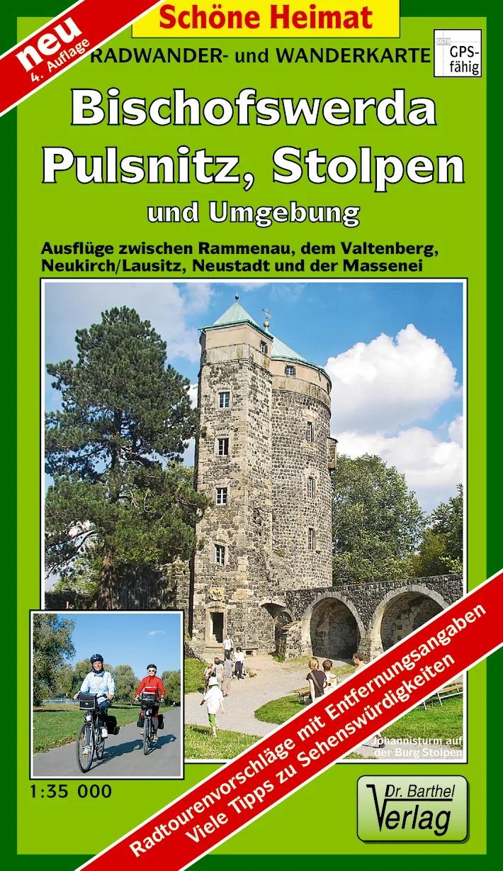 Vorderes Coverbild Radwander- und Wanderkarte Bischofswerda, Pulsnitz, Stolpen und Umgebung 1 : 35 000