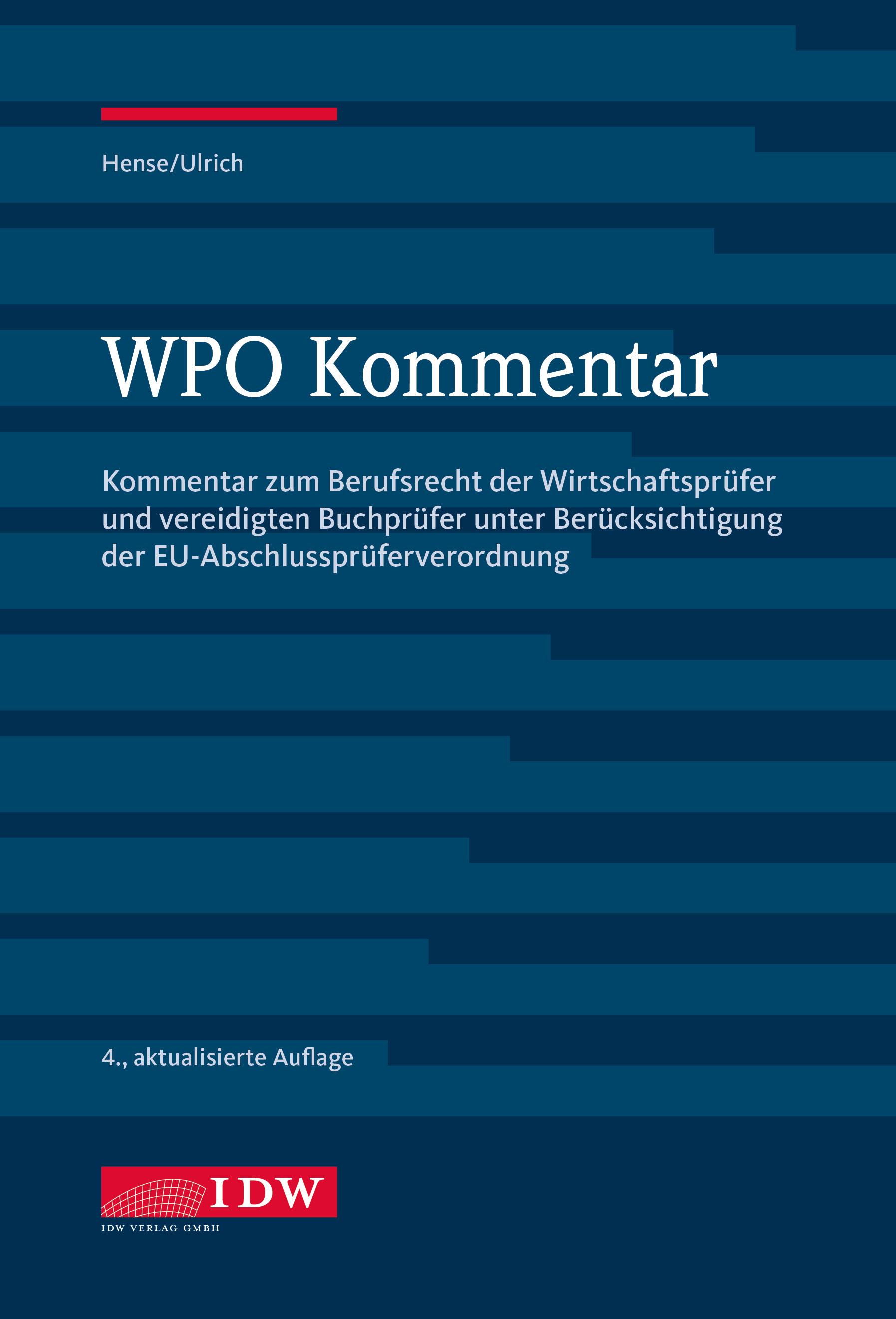 Vorderes Coverbild WPO Kommentar