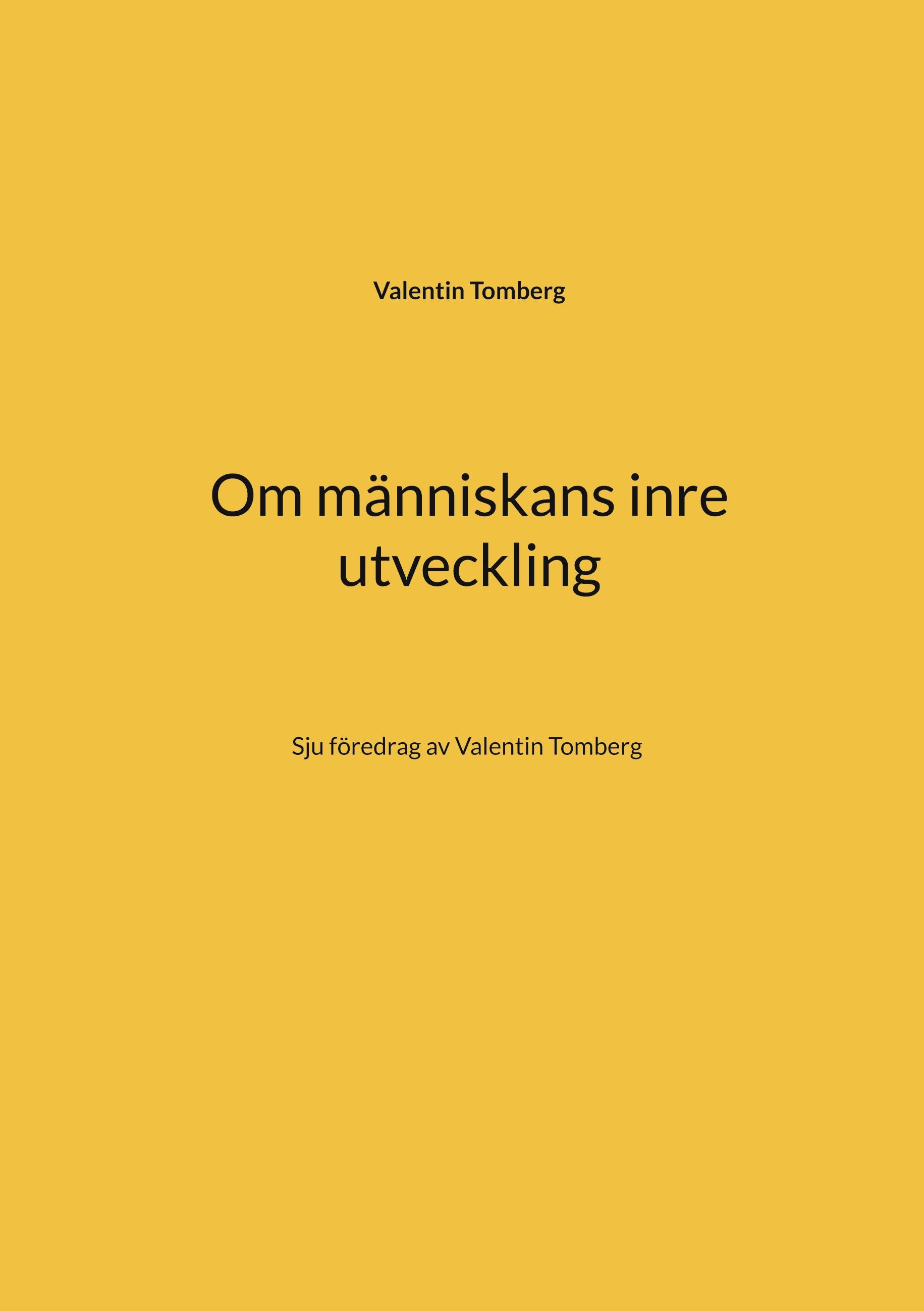 Vorderes Coverbild Om människans inre utveckling