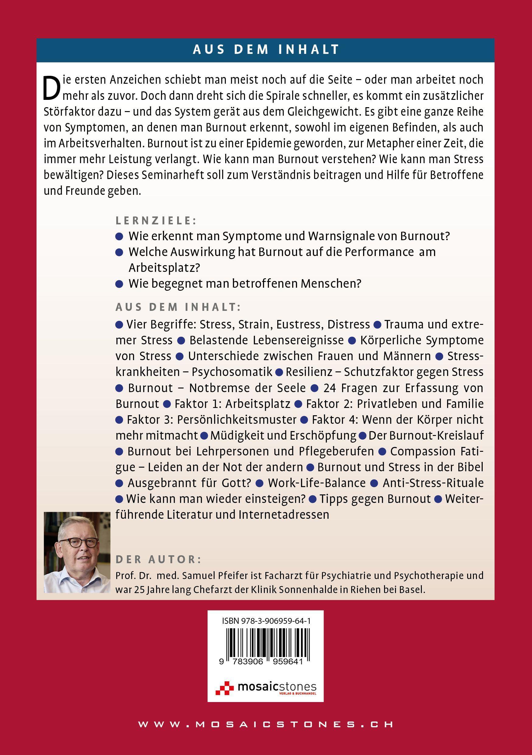 Beispielinhalt (Bild) Stress und Burnout