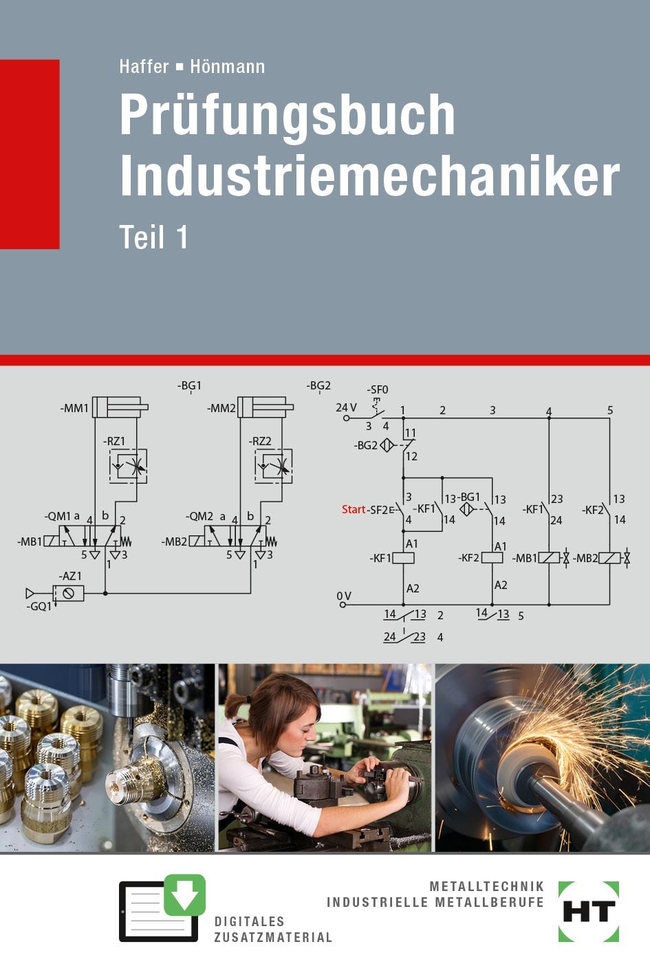 Vorderes Coverbild Prüfungsbuch Industriemechaniker Teil 1
