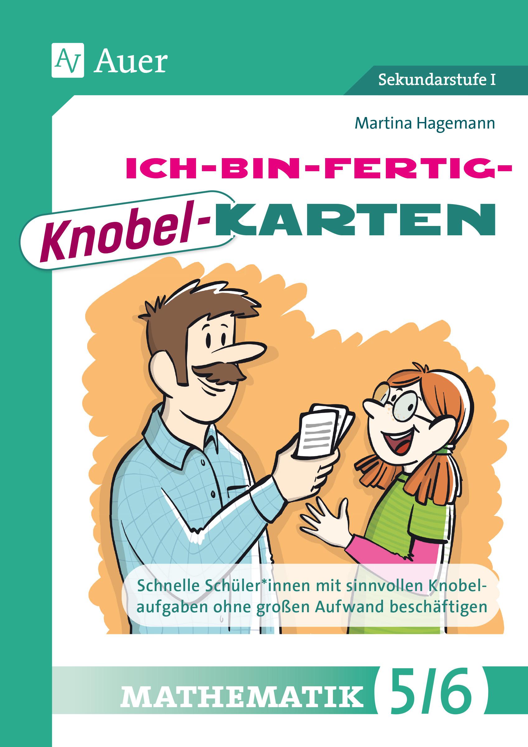 Vorderes Coverbild Ich-bin-fertig-Knobelkarten Mathematik Klassen 5-6