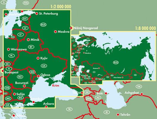 Beispielinhalt (Bild) Russland GUS 1 : 2 000 000 / 1 : 8 000 000