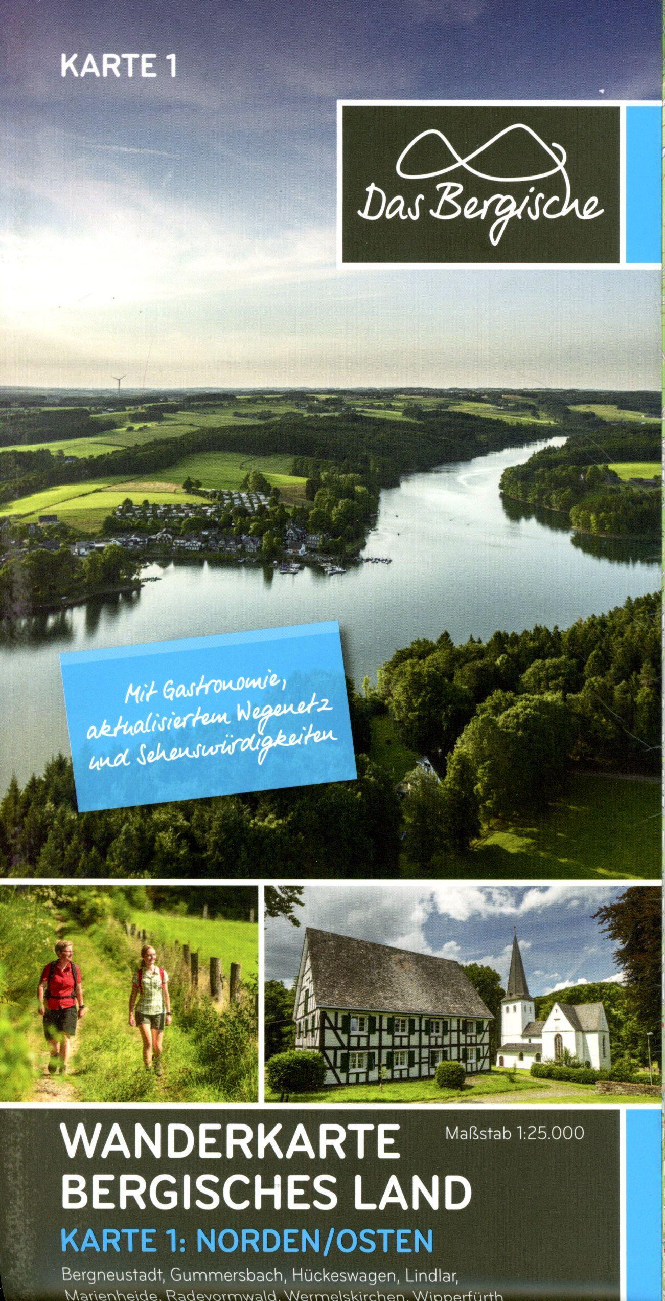 Vorderes Coverbild Wanderkarte Bergisches Land 1:25.000