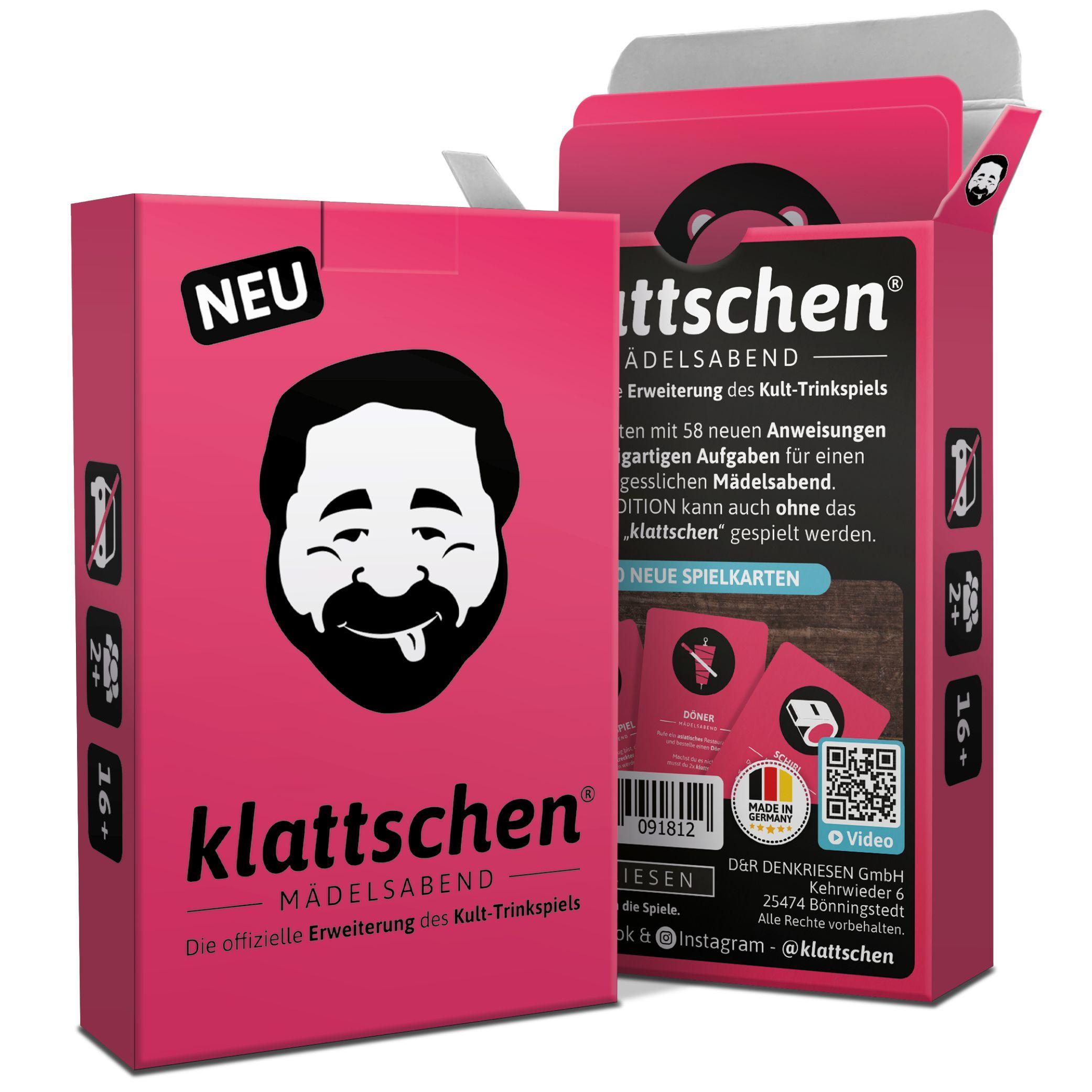 Vorderes Coverbild DENKRIESEN - klattschen® - Mädelsabend - "Das wahrscheinlich beste Trinkspiel aller Zeiten"