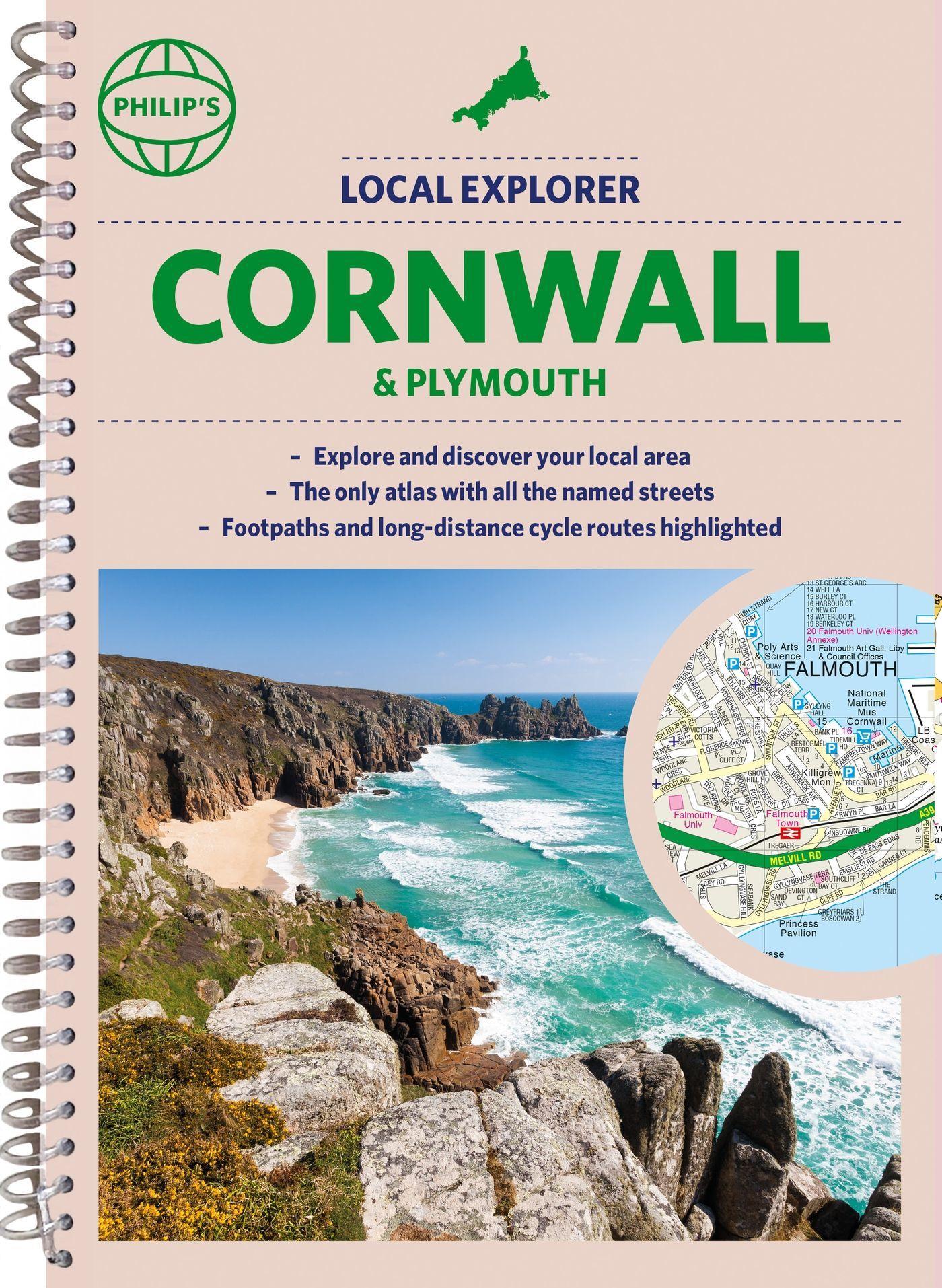 Vorderes Coverbild Philip's Local Explorer Street Atlas Cornwall & Plymouth