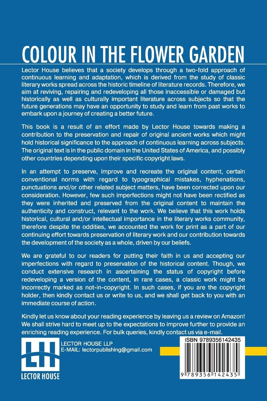 Rückseitencover Colour In The Flower Garden