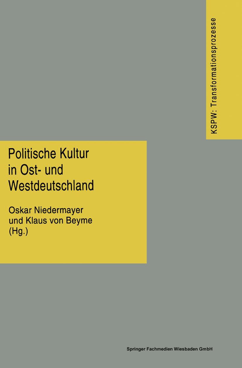 Vorderes Coverbild Politische Kultur in Ost- und Westdeutschland