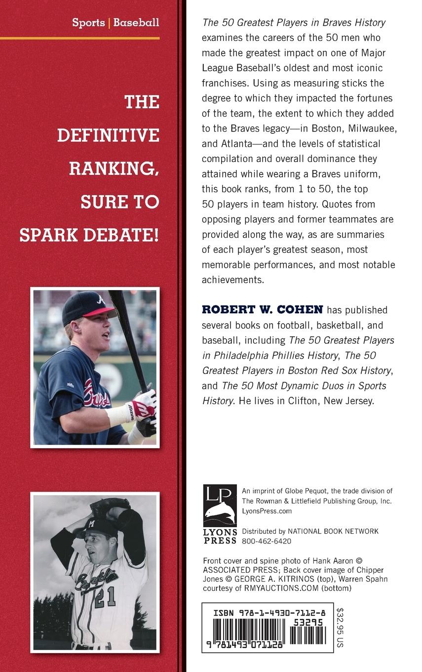 Rückseitencover The 50 Greatest Players in Braves History