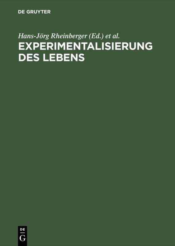 Vorderes Coverbild Experimentalisierung des Lebens
