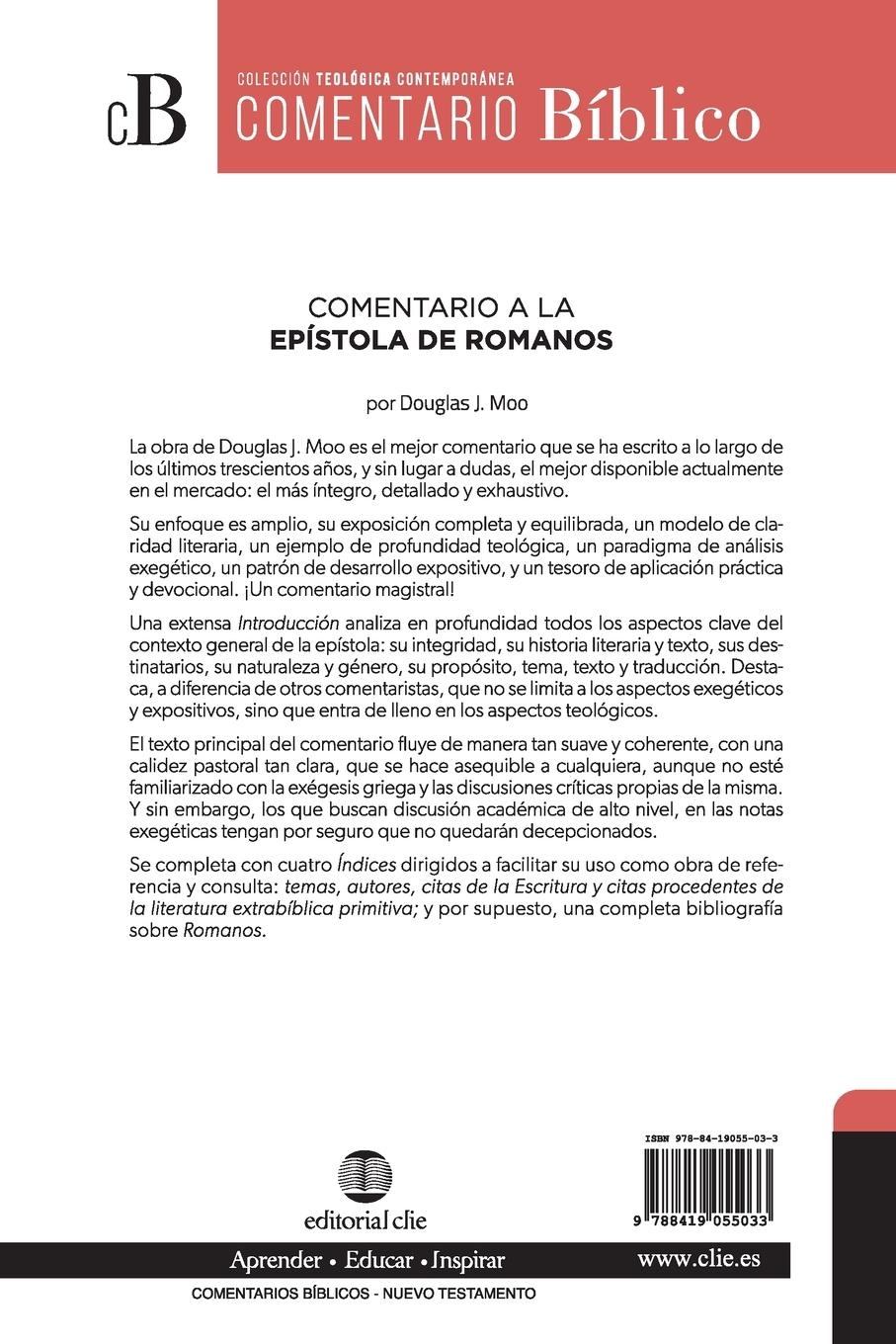 Rückseitencover Las Comentario a la Ep¿¿stola de Romanos