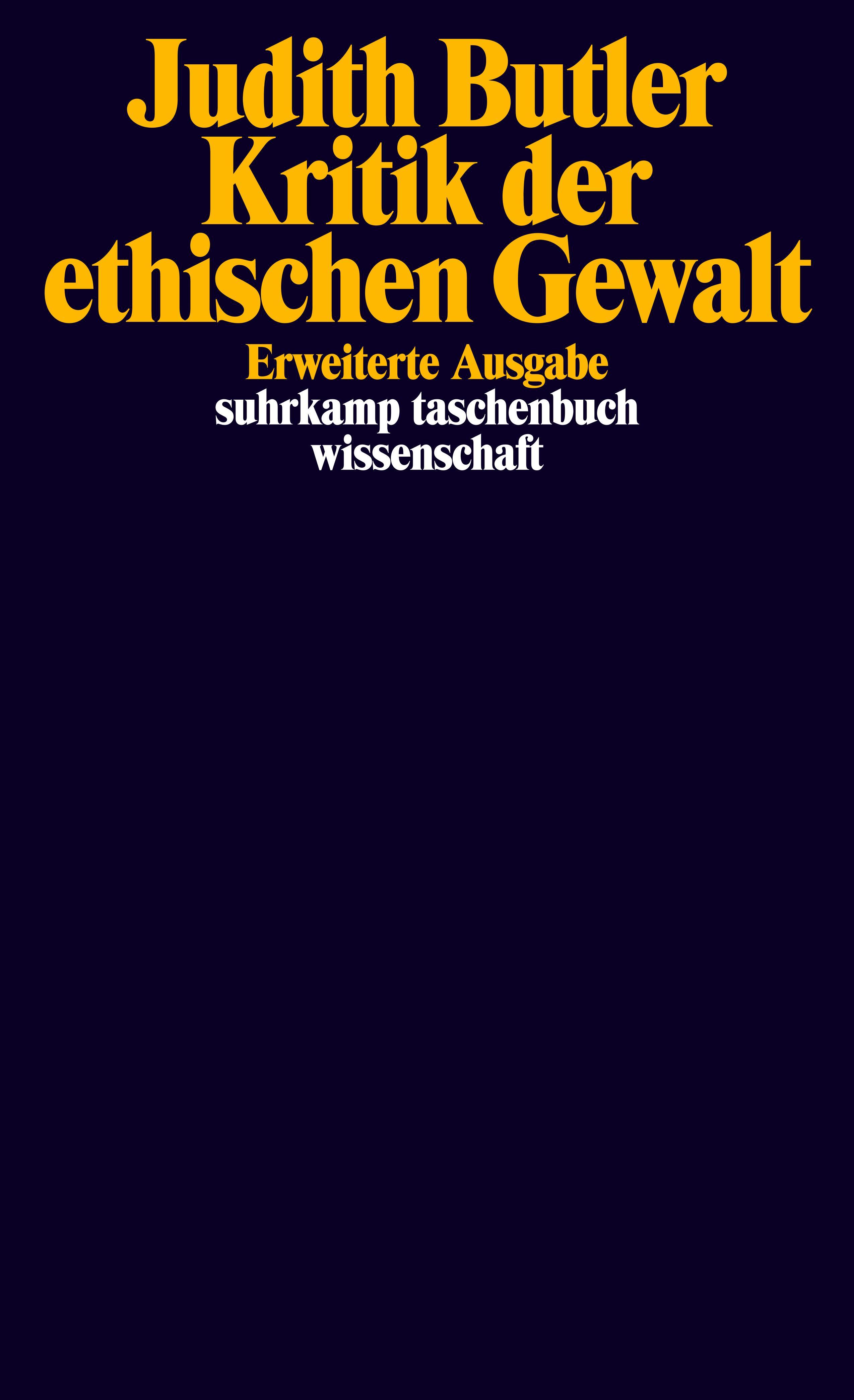 Vorderes Coverbild Kritik der ethischen Gewalt