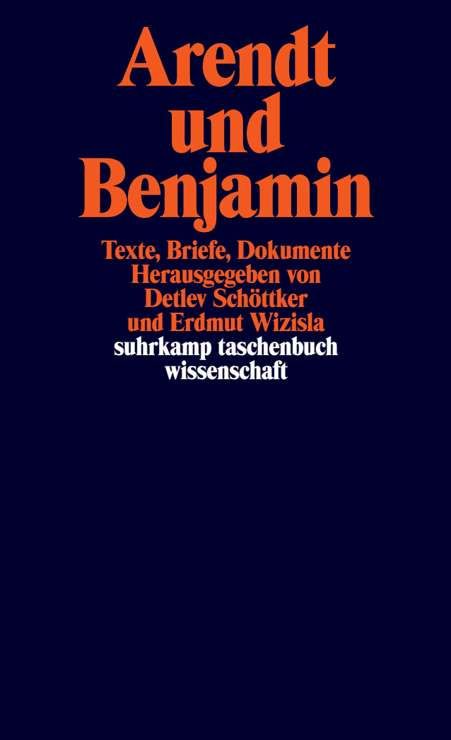 Vorderes Coverbild Arendt und Benjamin