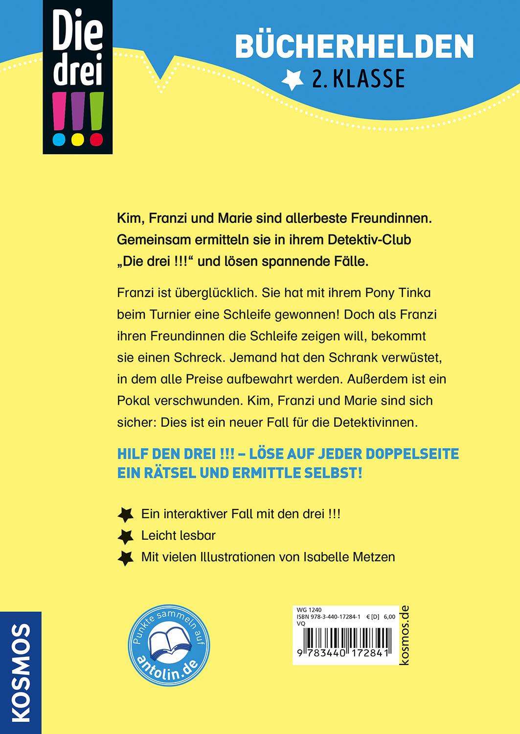 Beispielinhalt (Bild) Die drei !!!, Bücherhelden 2. Klasse, Diebstahl auf dem Ponyhof