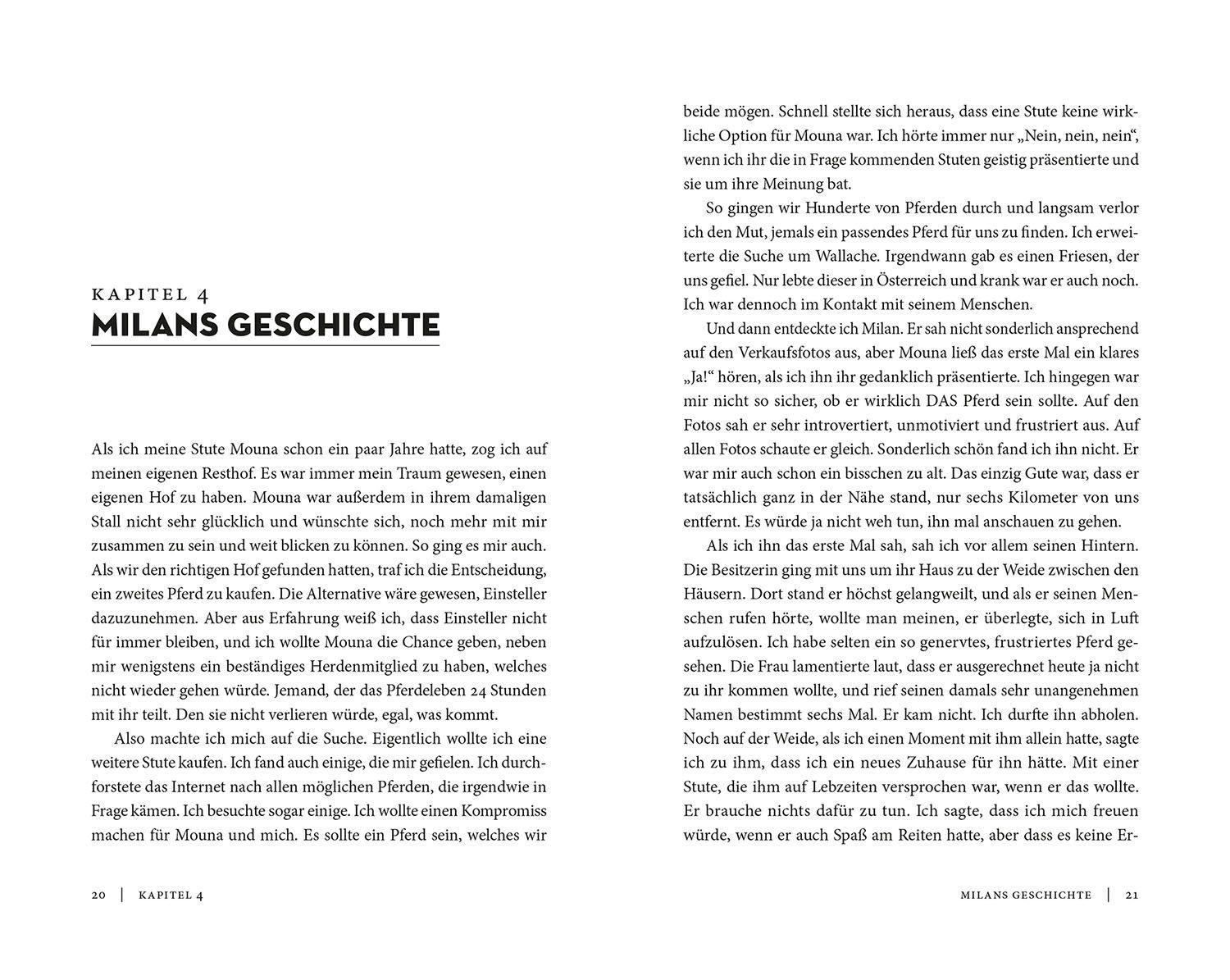 Beispielinhalt (Bild) Wahre Freundschaft mit Pferden