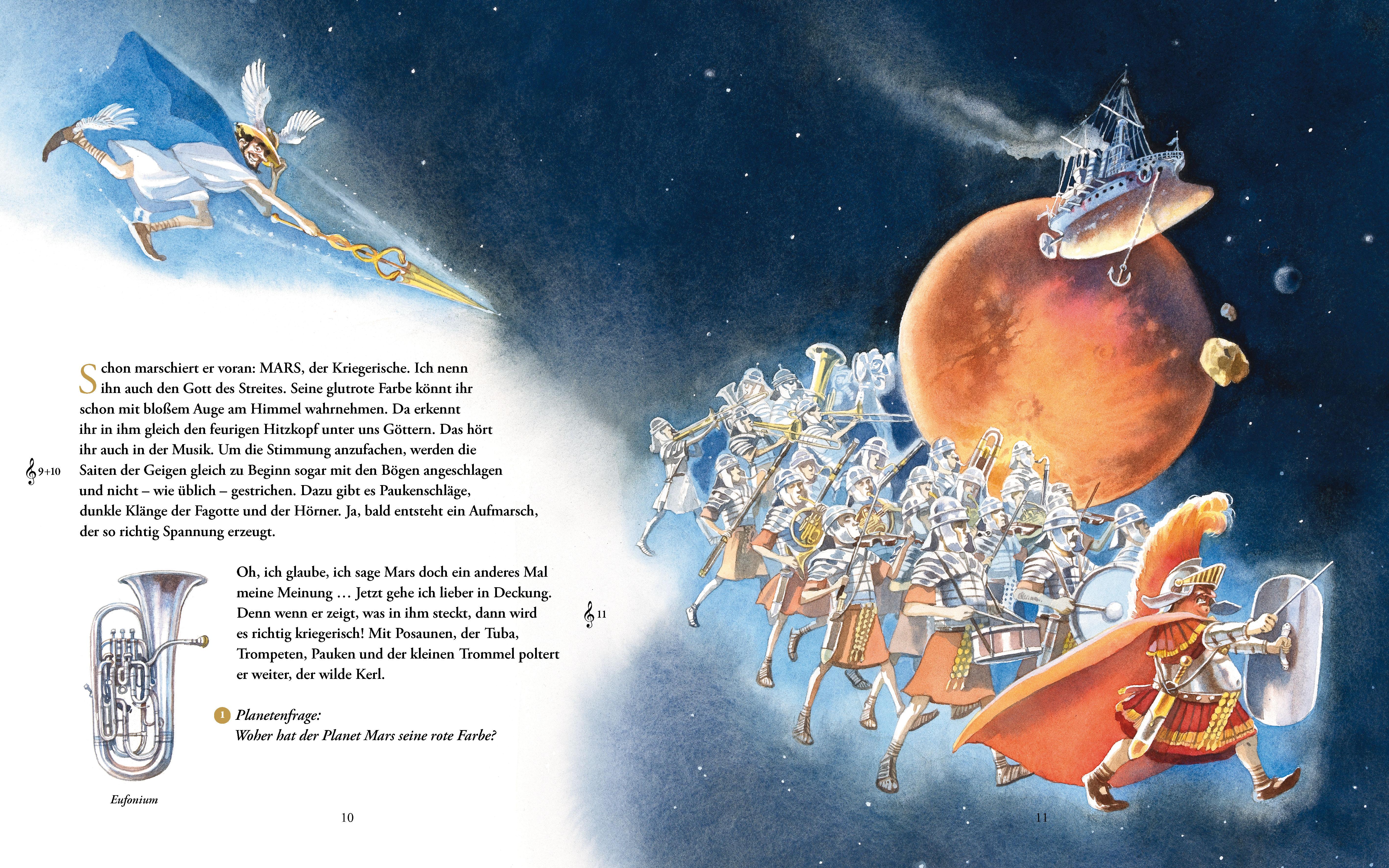 Beispielinhalt (Bild) Die Planeten (Das musikalische Bilderbuch mit CD und zum Streamen)