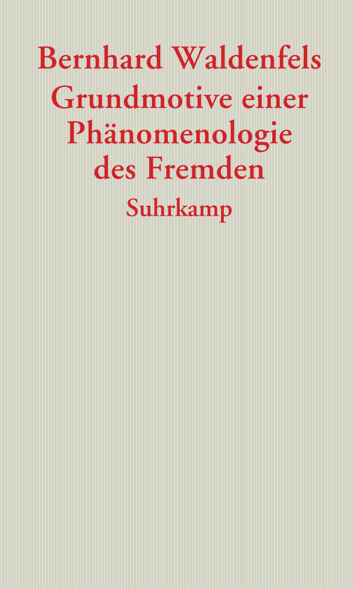 Vorderes Coverbild Grundmotive einer Phänomenologie des Fremden