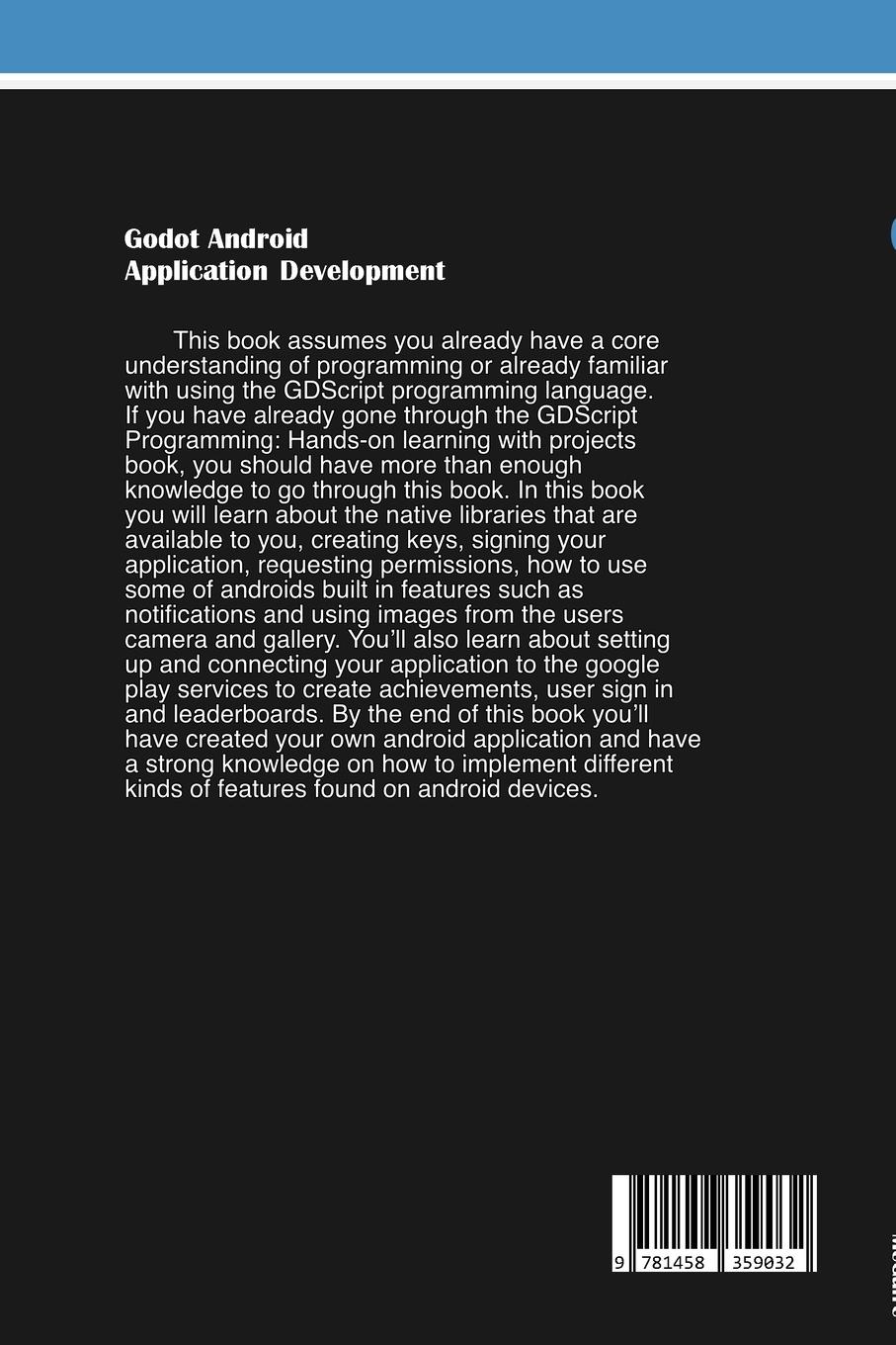 Rückseitencover Godot Android Application Development