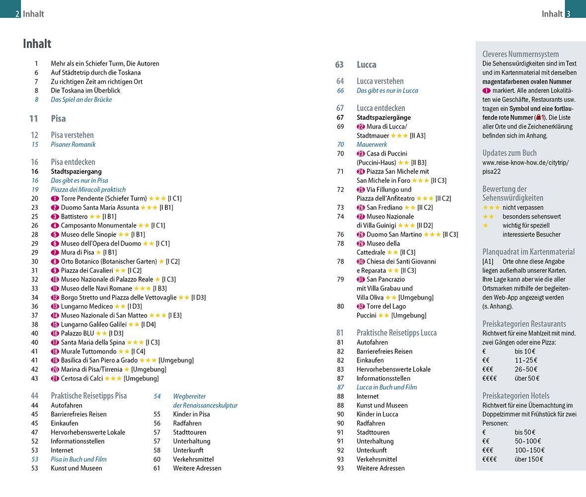 Beispielinhalt (Bild) Reise Know-How CityTrip Pisa, Lucca, Livorno