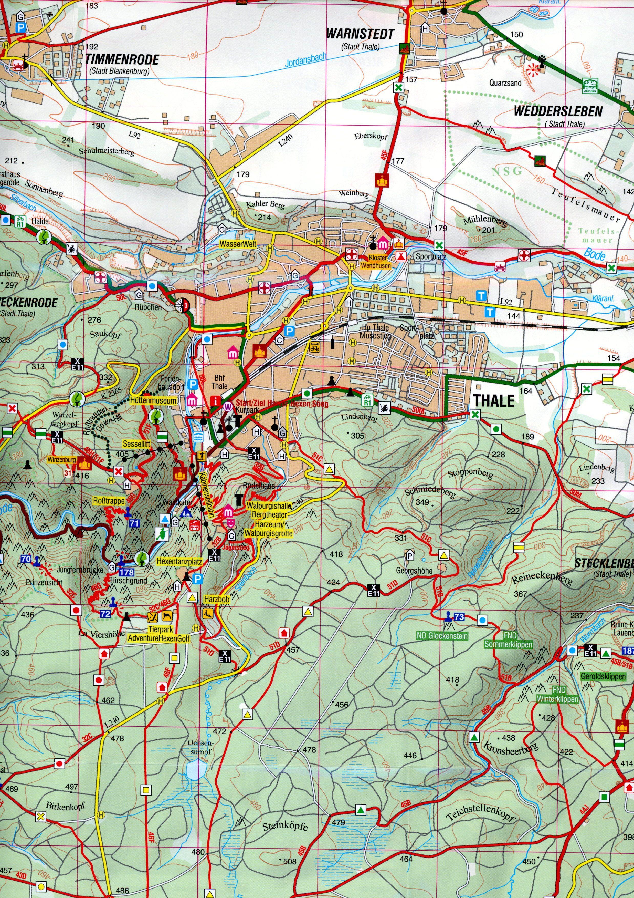 Beispielinhalt (Bild) Bodetal 1 : 25 000