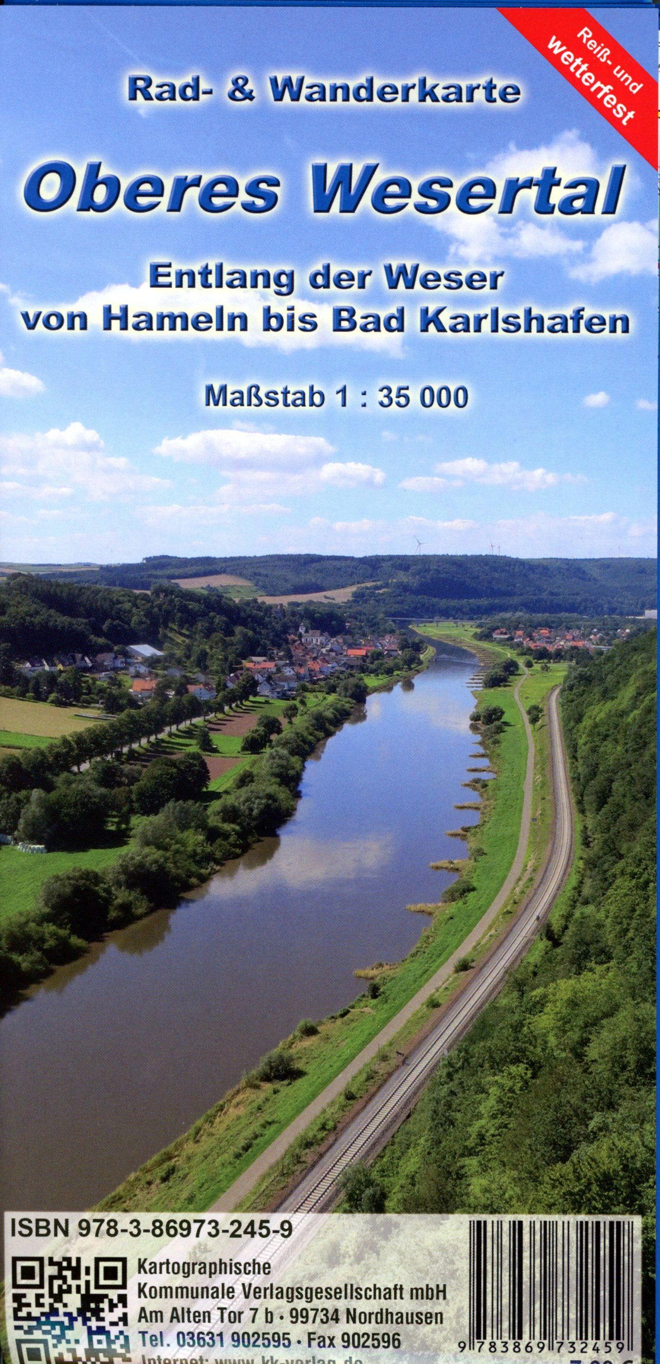 Vorderes Coverbild Oberes Wesertal 1:35 000
