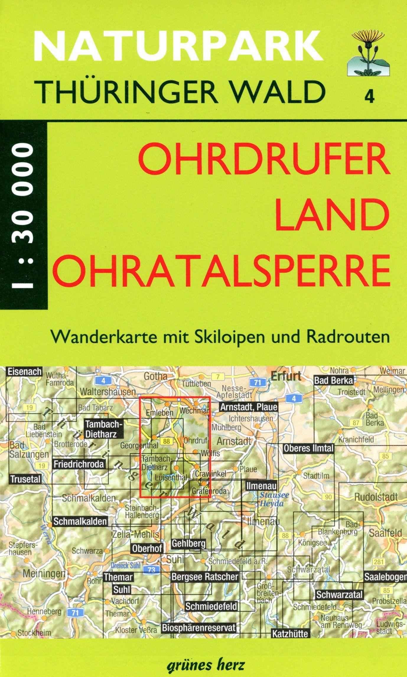 Vorderes Coverbild Wanderkarte 4 Ohrdrufer Land Ohratalsperre