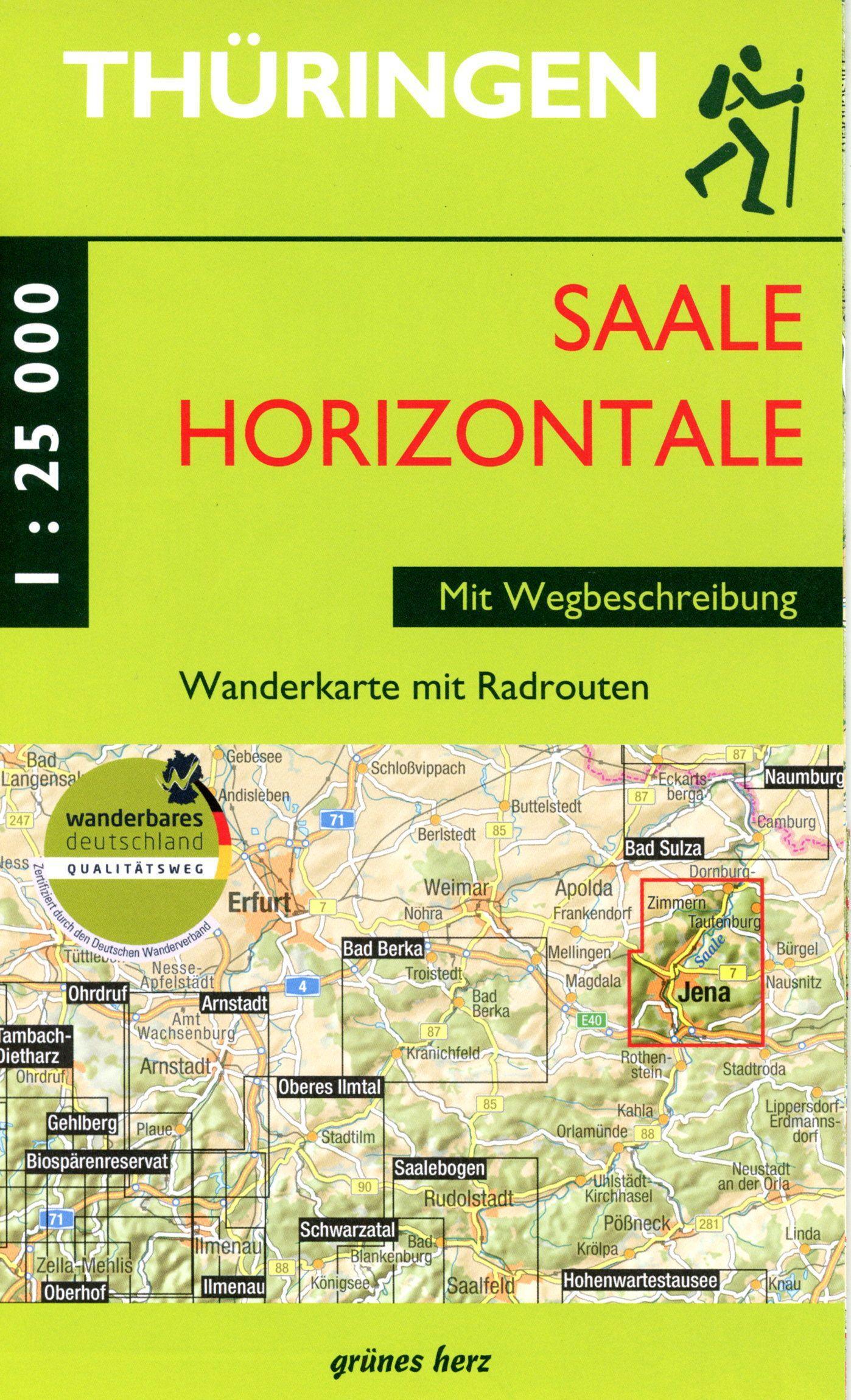 Vorderes Coverbild Wanderkarte Saalehorizontale