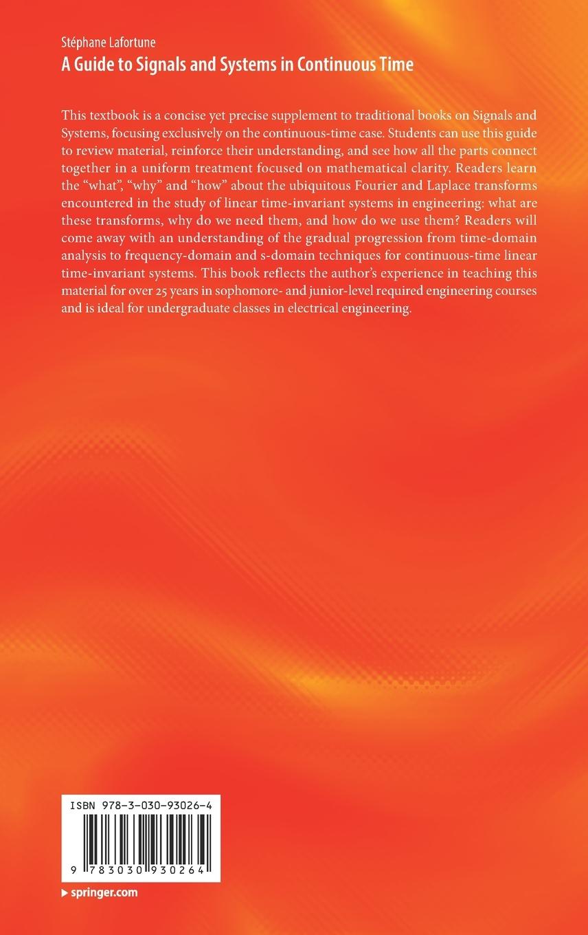 Rückseitencover A Guide to Signals and Systems in Continuous Time