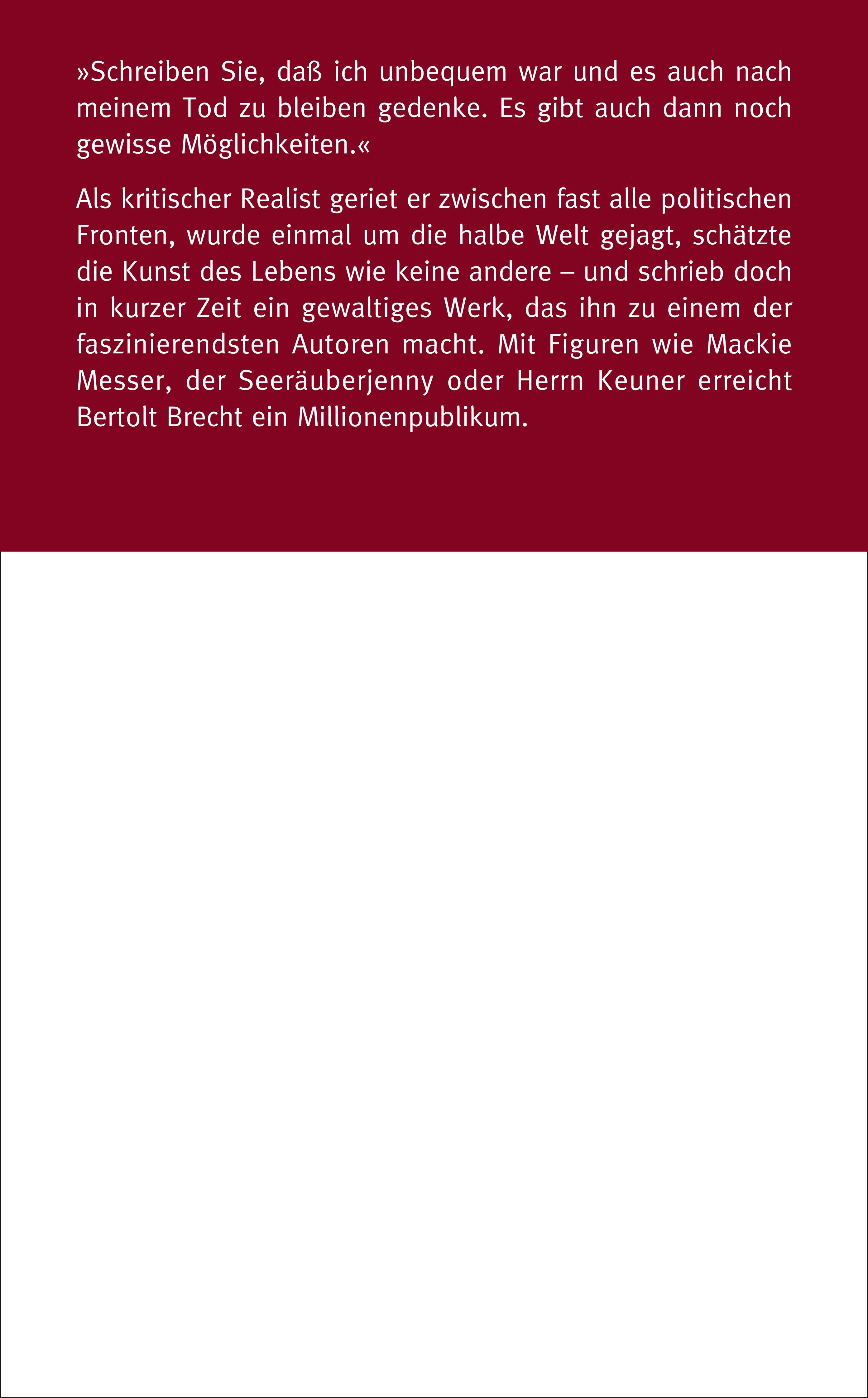 Rückseitencover Bertolt Brecht