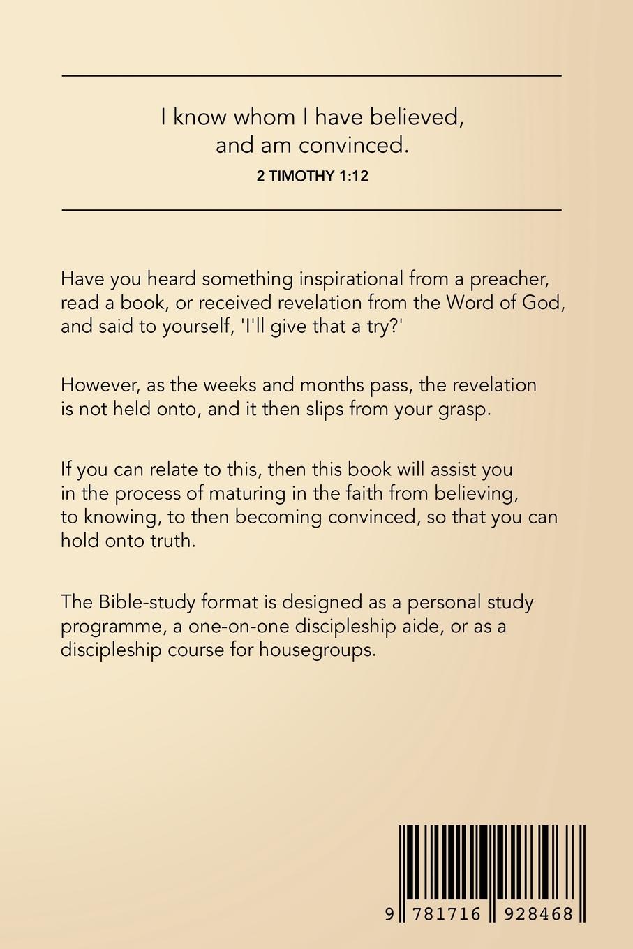 Rückseitencover BELIEVING, KNOWING, CONVINCED