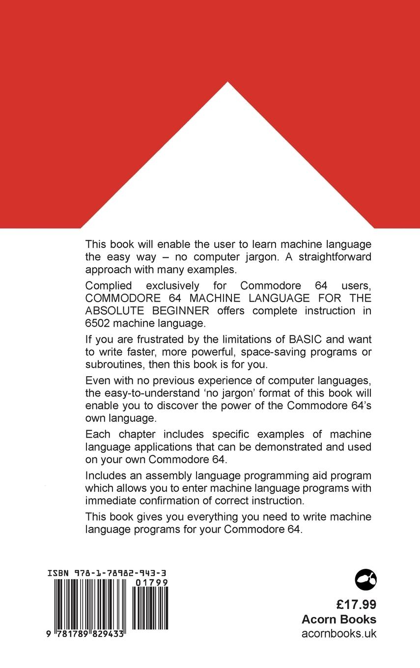 Rückseitencover C64 Machine Language for the Absolute Beginner