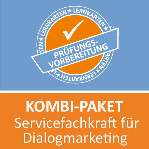 Vorderes Coverbild AzubiShop24.de Kombi-Paket Servicefachkraft für Dialogmarketing Lernkarten