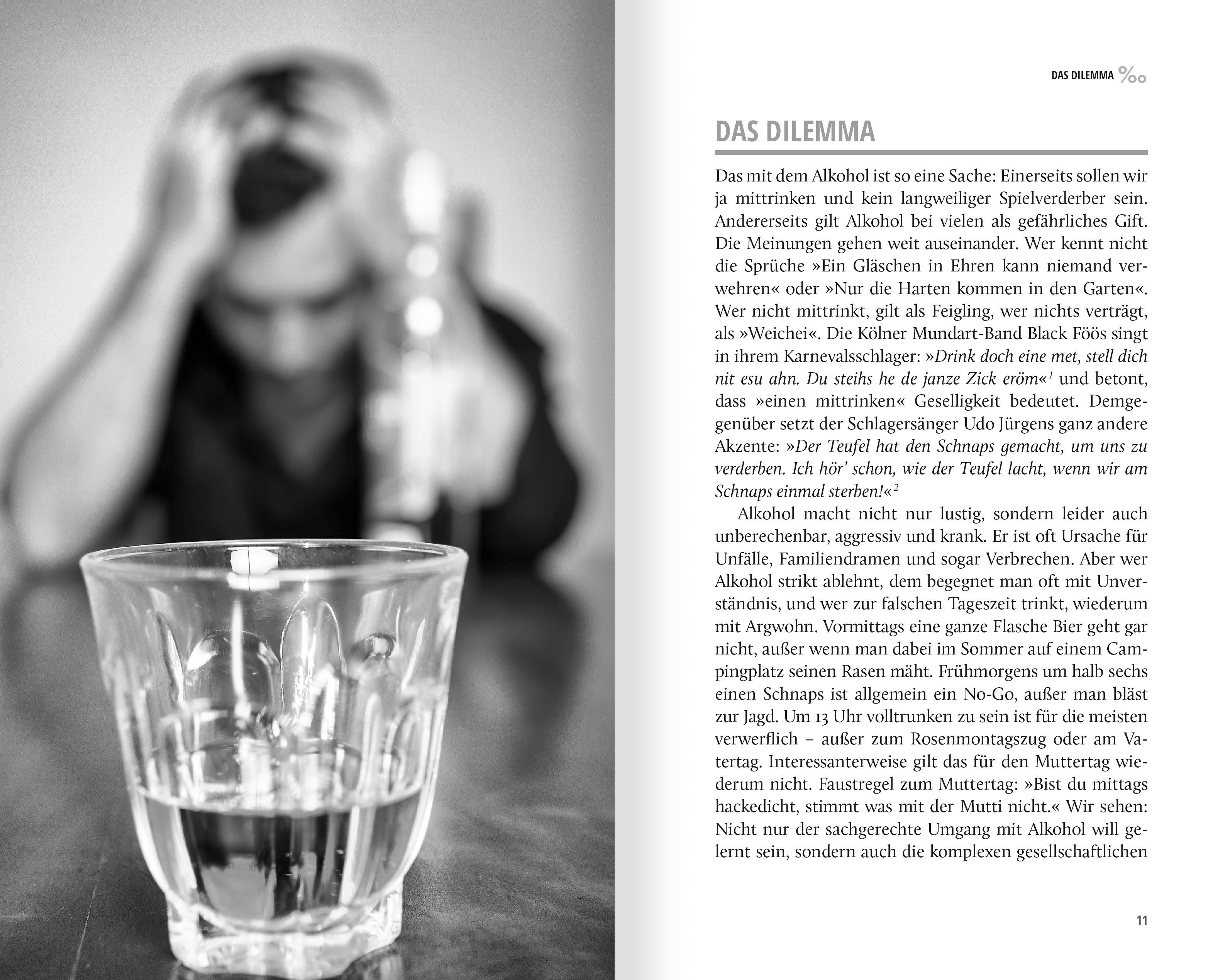 Beispielinhalt (Bild) Die Sache mit dem Alkohol