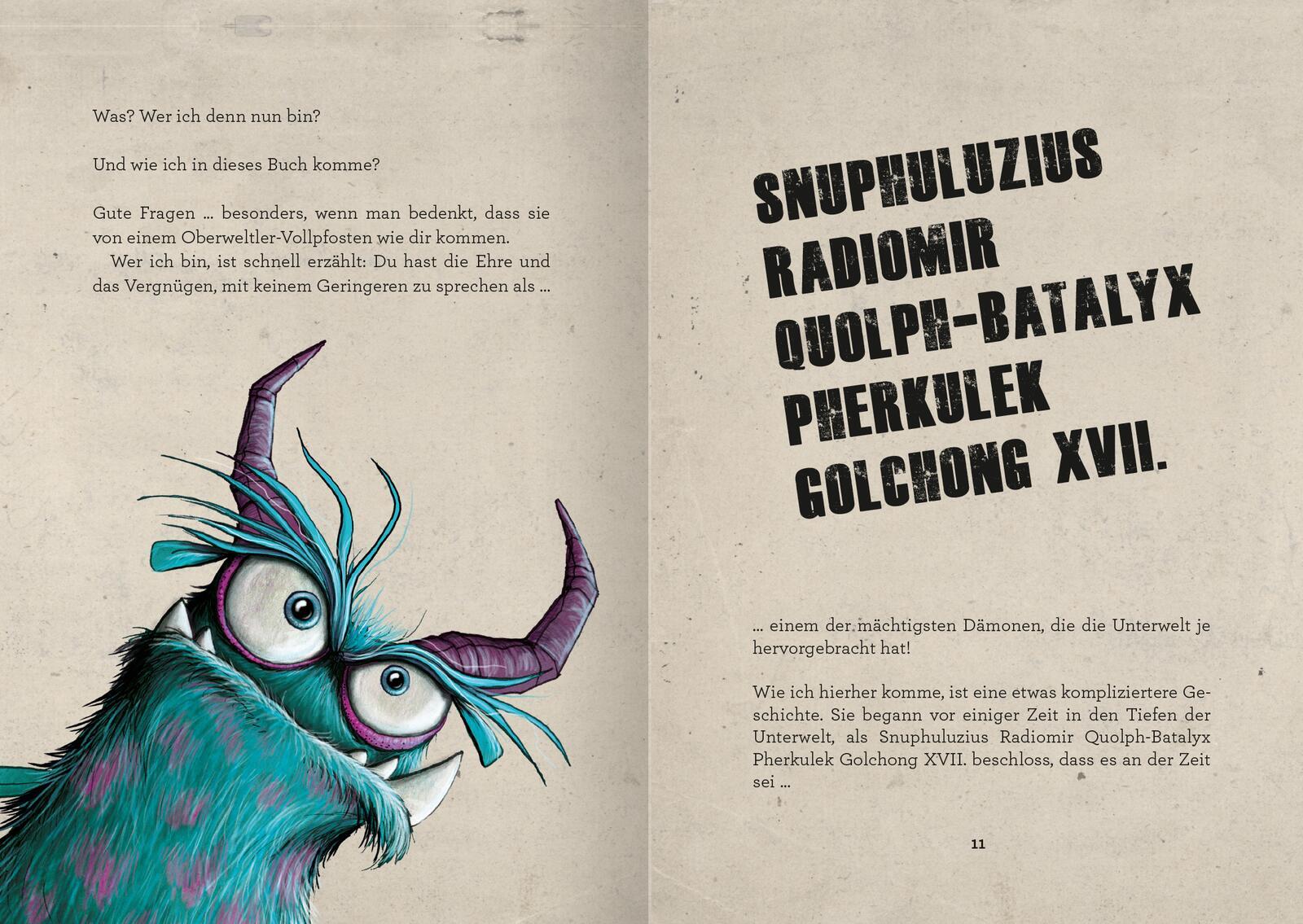 Beispielinhalt (Bild) Das Buch mit dem Fluch - Hol mich raus, aber zack! (Das Buch mit dem Fluch 2)